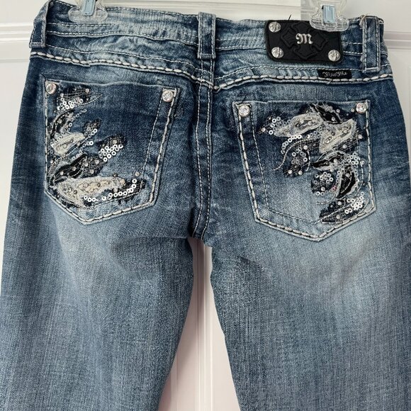 Miss Me Mid-rise Bootcut Jeans JE5762BR Size 28 - Picture 1 of 8